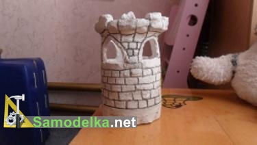 самодельная подставка под карандаши из гипса