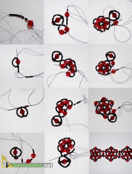 Браслет вечерний из бисера Браслет вечерний из бисера