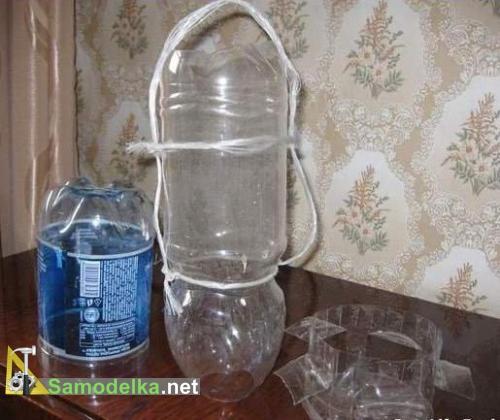 детали кормушки из пластиковых бутылок