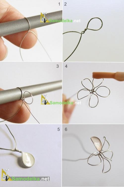 цветы из проволоки и лака для ногтей мастер класс цветы из проволоки и лака для ногтей мастер класс