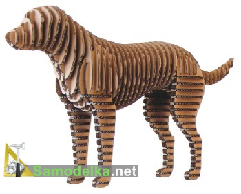 Самодельные животные из картона - собака