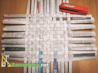 как сплести корзинку из газеты или журнала