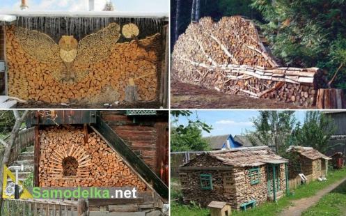 как сложить дрова