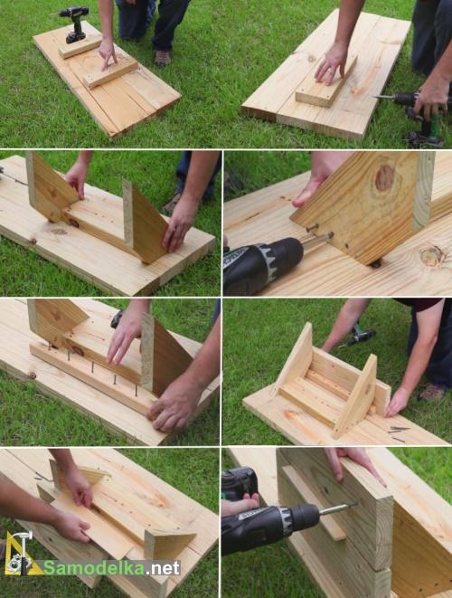 собираем стенки ограждения для грядки