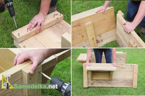 монтируем ограждение для грядки