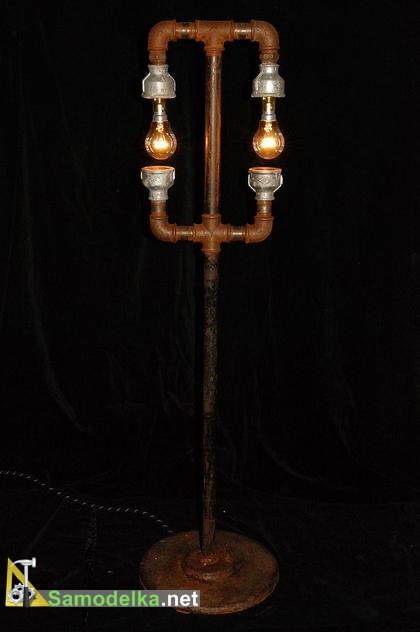 Steampunk лампа на два рожка в стиле стимпанк Steampunk лампа на два рожка в стиле стимпанк