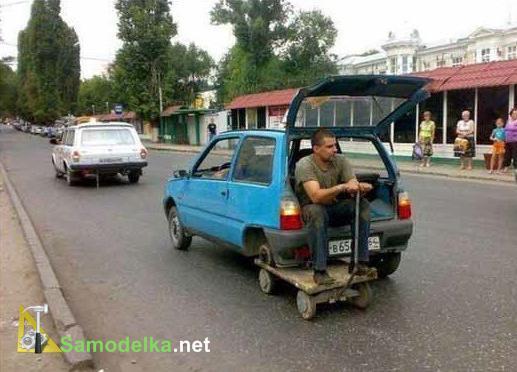 колесо у Оки заменили на обычную тележку