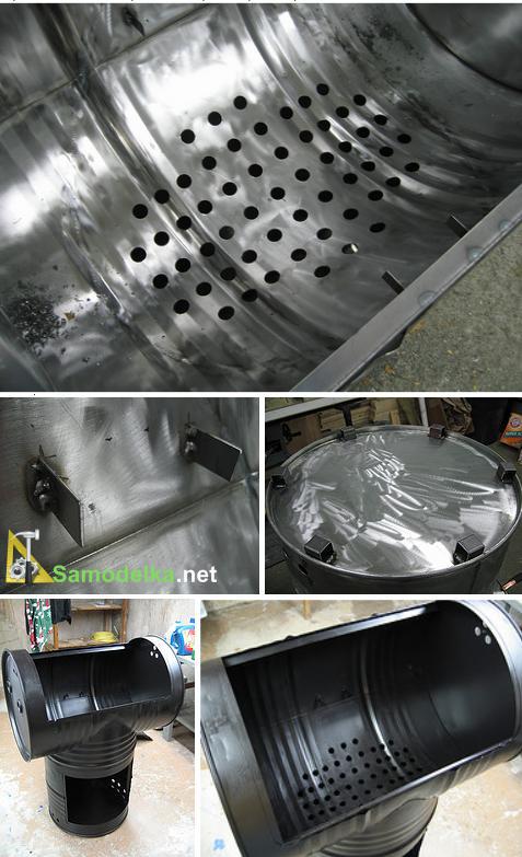 гриль из двух бочек