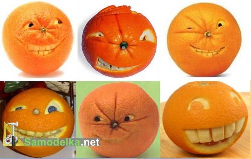 смайлы из апельсинов - карвинг смайлы из апельсинов - карвинг