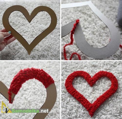 как сделать плюшевое сердечко
