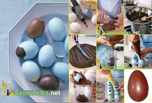 Как самостоятельно сделать шоколадное яйцо.