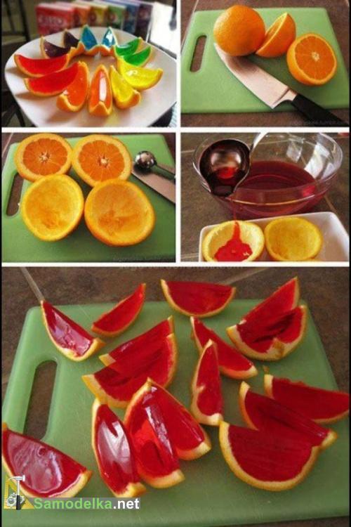 желе в апельсиновых корках