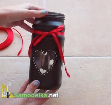 подсвечник из банки своими руками