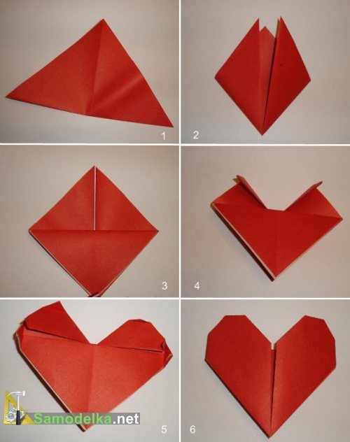 бумажная валентинка в шесть сгибов бумажная валентинка в шесть сгибов