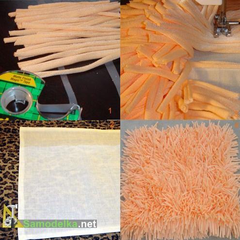 Как сделать плюшевый коврик