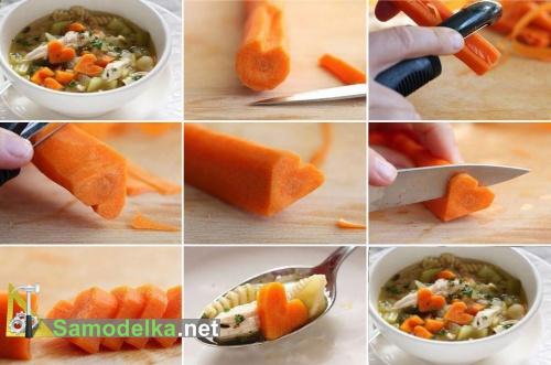 Сердечки в супе из моркови Подборка к Дню Валентина - несколько способов порадовать любимого Сердечки в супе из моркови Подборка к Дню Валентина - несколько способов порадовать любимого