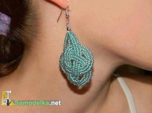 самодельные серьги из бисера