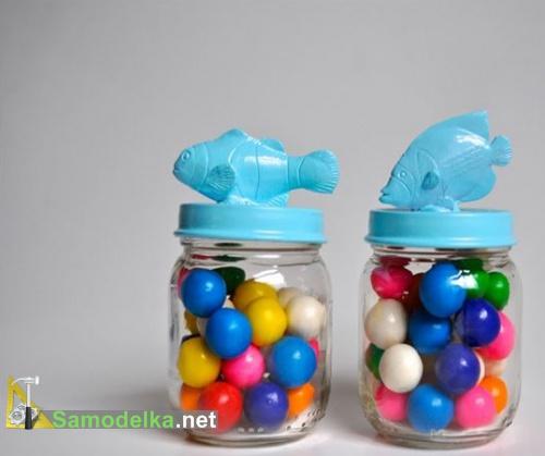  поделки из баночек из под детского питания - сувенирная банка для конфет