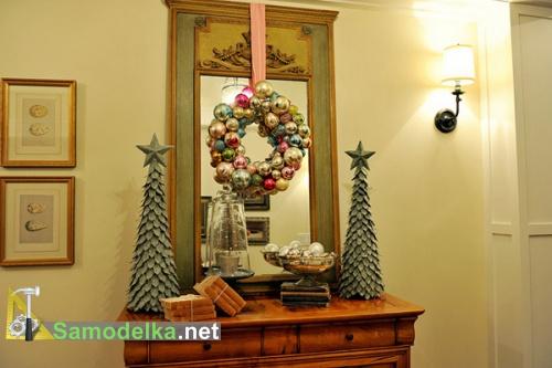 венок из елочных шариков украсит ваш дом венок из елочных шариков украсит ваш дом