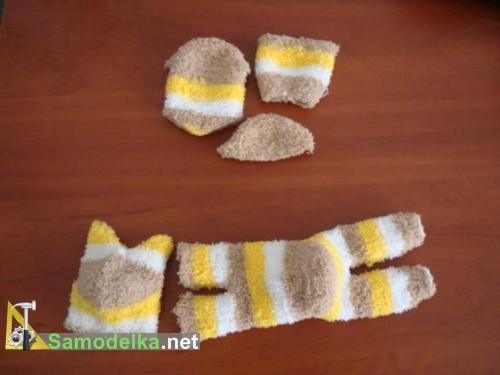 нужные детали для кошки из носка