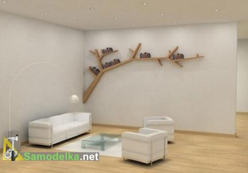 Необычные полки на стену фото в форме сука дерева