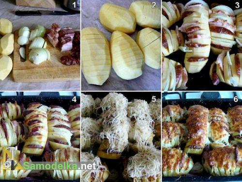 слоеный картофель запеченный в фольге