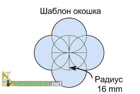 шаблон окошка для самодельного марокканского столика