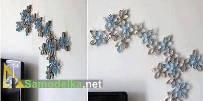 Самодельные цветы из бумажных труб