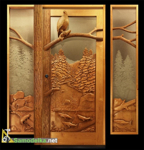 резные двери из дерева мастера Рэмси