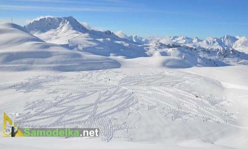 приходится много ходить чтобы сделать рисунок на снегу приходится много ходить чтобы сделать рисунок на снегу
