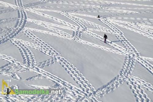 Рисунки на снегу Симона Бека Рисунки на снегу Симона Бека