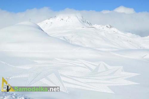 тонкие узоры на снегу созданные Симоном тонкие узоры на снегу созданные Симоном