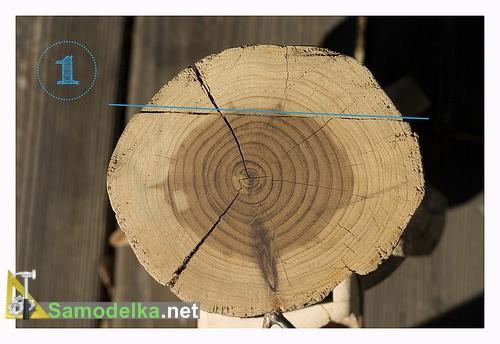 Как сделать шкаф из бревна спиливаем заднюю стенку