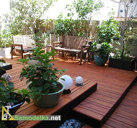 настил из досок на даче готов