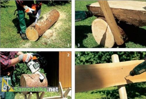 лавочка из бревна своими руками изготовление лавочка из бревна своими руками изготовление