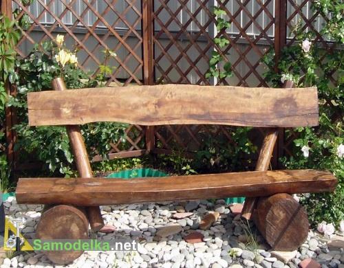 лавочка из бревна своими руками готова лавочка из бревна своими руками готова