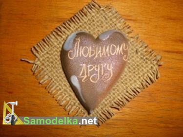валентинка соленое сердце на тряпичной основе