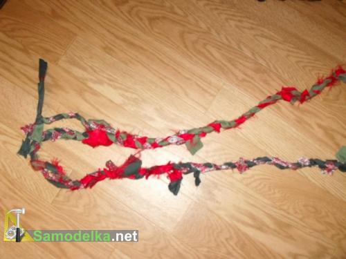 самодельный плетенный коврик из рубашек самодельный плетенный коврик из рубашек