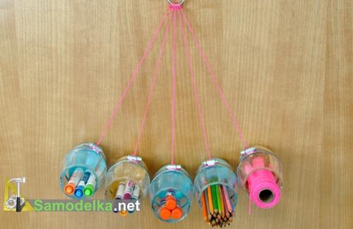 органайзер из стаканов на стену