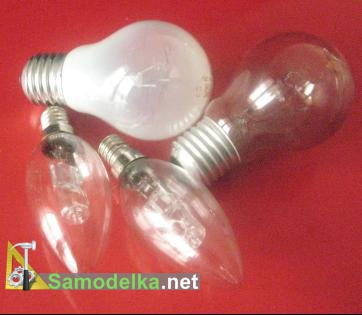 сгоревшие лампочки в елочные гламурные украшения