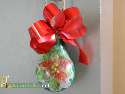 шарик из лампочки декупаж