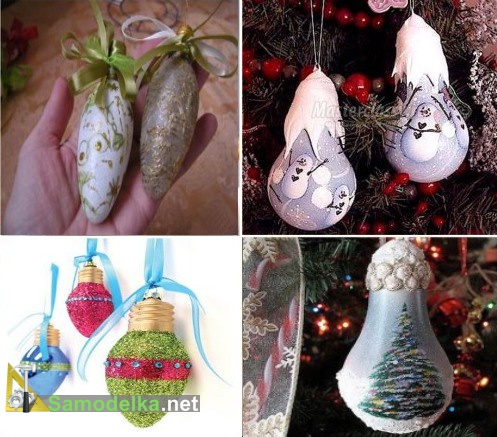 игрушки из лапочек обсыпанные мишурой