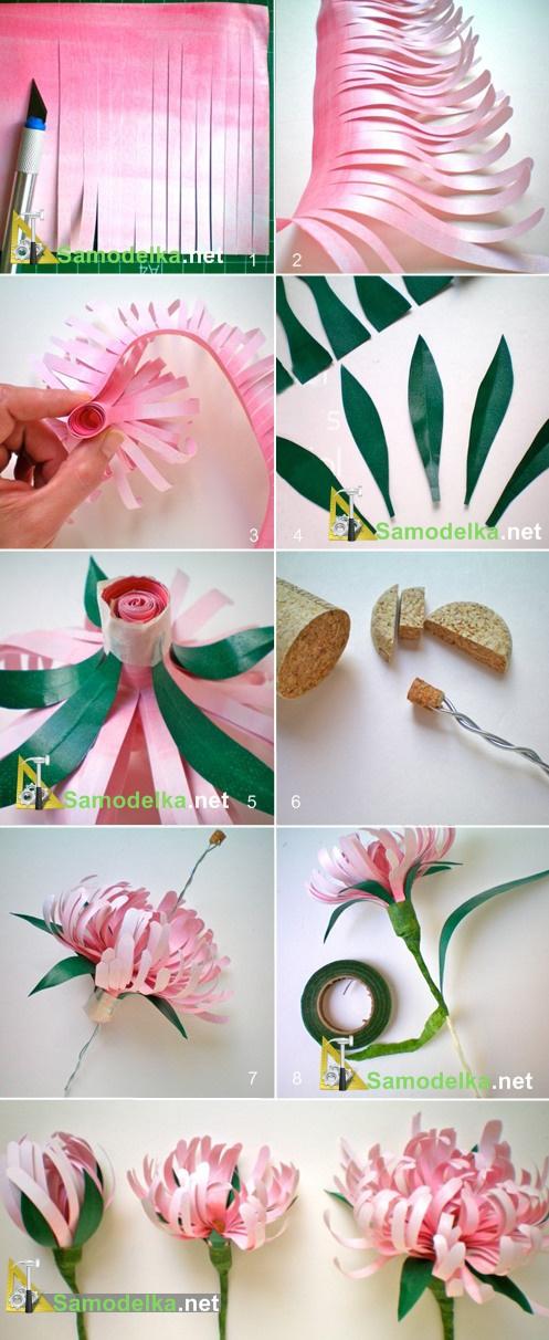 Как сделать бумажные цветы для украшения дома, выставки или свадьбы Как сделать бумажные цветы для украшения дома, выставки или свадьбы