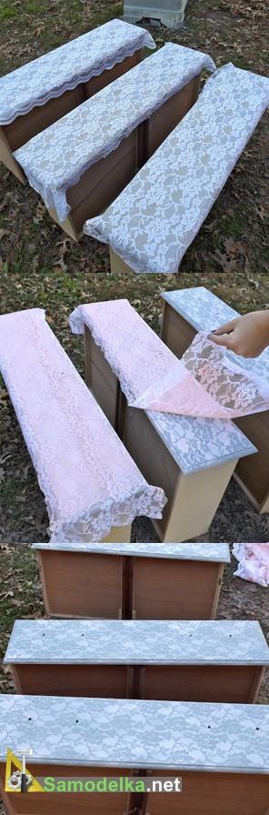 как нарисовать кружева на мебели