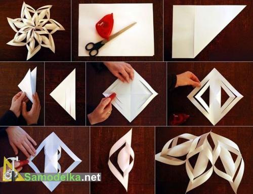 снежинка объемная схема снежинка объемная схема