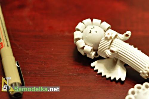 ангелы из макарон рисуем лицо