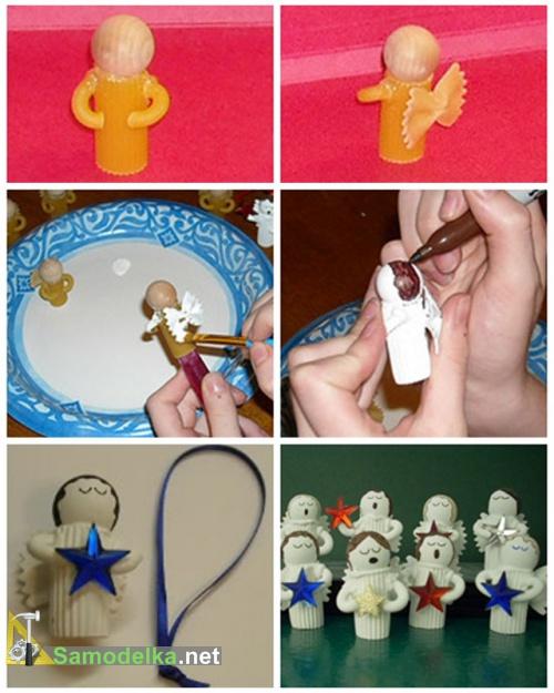 как сделать ангела из макарон