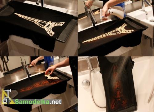 Рисунок на ткани своими руками - отбеливатель Рисунок на ткани своими руками - отбеливатель