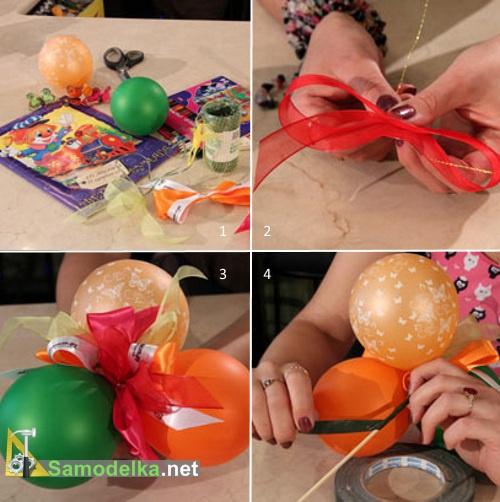 как сделать букет к 1 сентября первые шаги