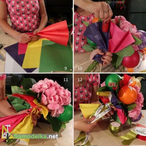 букет к 1 сентября завершаем украшение